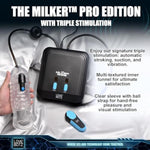Milker Pro Edition Male Masturbator | Hands-Free Suction & Vibration With Adjustable Settings | Textured Silicone Sleeve For Intense Sensations | Powerful 3000 Rpm Motor