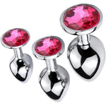 Vibby's 3PCS Anal Training kit Women Butt Plug, Anal Plug 3Pcs Set Anal Trainer Jewel Prostate Massage Sex Toy Kit, Anal Kit for Beginner Couples Large/Medium/Small, Adult Sex Toys & Games