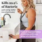 Pixie Menstrual Cup Steam Cleaner - Wash Your Cup + Kill 99.9% of Germs with Cleanser Steam for Feminine Care - 3 Minutes and Your Period Cup is Sterile! Automatic Shut Off - FSA Eligible (White)