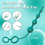 Anal Beads Butt Plug With Penis Cock Rings Adult Anal Sex Toys For Women Men, Flexible Silicone Anal Plug Prostate Massager Graduated Design Bullet G Spot Stimulor For Couples Play-Green