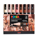 Portrait Medium Reversible Tip Paint Markers, 8 Count Set, PC-5M