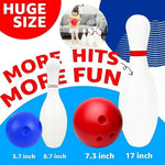 17 Inch Huge Bowling 6 Pins Set With Storage Bag - Outdoor & Indoor Play Toys, Backyard Games Kids Activities, Family Party, Birthday For Toddlers Ages 5 6 7 8 Year Old - Amazon Exclusive