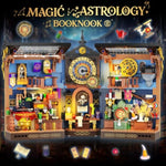 Magic Astrology Book Nook Building Set With Lights, 946 Pcs Diy Booknook Building Block Model Kit For Home Bookshelf Decor, Miniature House Building Brick For Adults Teens Boys Girls Ages 10+