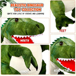 15.7 Inch Plush Dinosaur Plush Stuffed Animal With 5 Cute Little Dinosaurs In Tummy Carrier Baby Dinosaur Gift Set Kid Soft Cuddly Stuffed Pillow For Birthday Party Favor