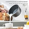 Nonstick Saucepan with Lid, 1.5 Quarts Small Pot with Swiss Granite Coating, Stay-cool Handle, Multipurpose Handy Sauce Pot Small Kitchen Cooking Pot, Induction Comptable, PFOA Free