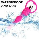 Vibrating Anal Beads Butt Plug?Silicone Anal Plug?Graduated Design Silicone Anal Vibrator Waterproof G-Spot Anal Sex Toy For Men Women And Couples Sex Toys Pink
