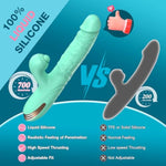 Thrusting Dildo Vibrator For Beginner: G Spot Vibrator With 3 High Speed Thrusting 10 Vibrating 10 Tapping Modes For Womens, Sex Toys For Clitoral Nipple Stimulation, Adult Sex Toy