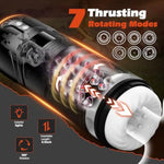 Automatic Male Masturbator Sex Toys For Men, Removable Male Sex Toys With 7 Thrusting & 7 Rotating ? Vibration Modes, Visual Window Adult Toy With Hands Free Pocket Pussy Sex Machine Penis Pump