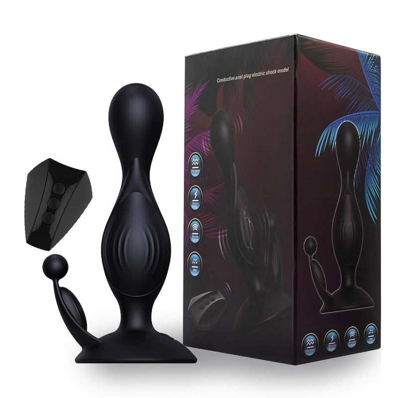 Anal Beads Adult Toys - Remote Control E-Stim Pulse Vibrating Butt Plug G-Spot Clitoral Anal Vibrator For Both Men Women. Hands-Free Suction Cup Sex Toys For Solo Couples Wellness Gifts.