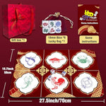 Bau Cua Ca Cop Game Set - Luxury 19.7"X27.5" Mat With 6 Dice, Asian Gambling Game For Lunar New Year, Family Gatherings & Parties, Fun Cultural Dice Game For Adults & Kids