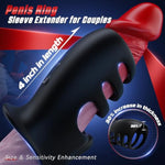 Vibrating Cock Ring With Adjustable Penis Sleeve - 10 Vibration Modes Adult Sex Toys For Men Couples, Penis Ring Vibrator, G Spot & Testicle Stimulator, Girth Enhancer For Him & Her Pleasure
