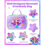 Mermaid Art Supplies Kit with 63 Pieces and Coloring Books
