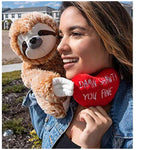 Birthday Gifts For Women - Sloth Stuffed Animal - Sha You Fine For Her, Stuffed Sloth Plush Toy For Her - Girlfriend Gift - Love Bear - Peluches Grandes Para Novia For Gf - Cute Stuffed Sloth