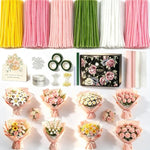 600 Piece Pipe Cleaner Flower Kit, 6 Color Pipe Cleaners for DIY Crafts