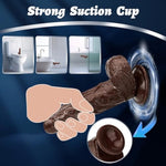 6.5 Inch Small Beginner Dildo With Strong Flared Suction Cup Base For Hands-Free Play, G-Spot Realistic Dildo Sex Toys For Women And Men(Brown)