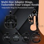 Male Chastity Cage with Elastic Belt & Invisible Lock - Chastity Device with 4 Sizes Rings for Man Penis Exercise Bondage Gear & Accessories Lightweight Adult Sex Toys?Black?