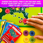 States Of America Board Game For Kids Ages 8-12 And Families – Learn Us States, Capitals, Landmarks & Fun Facts – Trivia Game With 50 Cards & Map Board – Educational Game For Classrooms Or Home