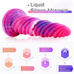 10.12" Silicone Spiral Dildo With Kliclok System For Premium Sex Machine, 9.06" Insertable Length, Max Circumference 7.36", Anal Sex Toy