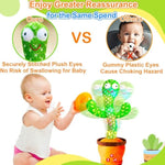 Rechargeable Baby Toys Dancing Talking Cactus Toy For Baby, Volume Adjustable, Singing, Mimicking, Repeating, Baby Infant Toys For Girls Boys, Birthday/Chirstmas Gifts For 1 Year Old