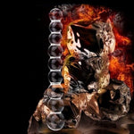Glass Dildo Anal Beads Buttplug Adult Sex Toys for Couples, Crystal Anal Plug for Male Masturbator G-Spot Stimulation, Clear Glass Anal Dildo Prostate Massager Anal Sex Toy for Men Women Pleasure