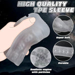 Male Masturbator Portable Transparent 3D Textured Manual Sucking Insertion Male Masturbator - Premium Tpe Pocket Pussy For Men With Suction And Ejaculation Control Training Cup For Men