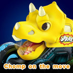 3 Pack Dinosaur Monster Truck Toys With Light-Up Led Wheels For Toddlers Kids