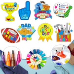 24 Pcs Color Your Own Father’s Day Cards with Paint Pens, DIY Kids Craft Kit