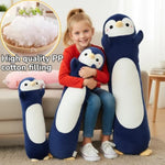 Long Penguin Plush, Soft Penguin Hugging Pillow Cuddly Stuffed Toy Body Pillow, Birthday Gift For Boys Girls (Navy Blue, 60Cm/23.62In)