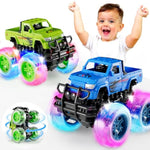 Monster Trucks Toys For Toddlers Boys: Light-Up Wheels For Kids Age 2-4 Years Old,Toy Car For Kid Ages 3-5,Boy Cars To 3-6,Toy Truck For Toddler 1-3,Jam Birthday Gift For Children 1-3