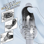 3D Realistic Pocket Pussy With 12 Stimulating Beads & Suction Technology - Transparent Tpe Sleeve, Realistic Textured Design, Portable Discreet Sex Toy For Men (Black+Transparent)