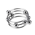 Stainless Steel Cock Ring, Metal Penis Ring With Massage Beads Cockrings For Long Lasting Erections Male Sex Toy (32Mm)