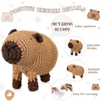Crochet Capybara Gift Positive Mini Capybara Figures Stuffed Knitting Animal With Encouraging Card Inspirational Gift For Birthday Christmas