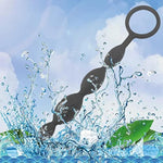 Silicone Anal Beads Butt Plug With Pull Ring,Flexible Anal Chain Butt Plug With 4 Gradual Balls And Pull Loop Prostate Massager G-Spot Stimulator Anal Training Sex Toy For Men Women