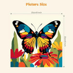 4 Pack Colorful Butterflies Framed Canvas Paint by Numbers Kit for Kids and Adults