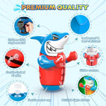 2025-Updated Shark Inflatable Punching Bag For Kids, 47'' Shark Toys For Kids, Uniquely-Designed Durable Indoor & Outdoor Toys Birthday For 3-8 Years Old Boys
