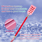 Mei Red Leather Slapping Paddle French Grain Romantic Whip Maid Training Whip Toy