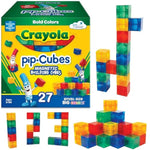 Crayola Bold Magnetic Pip Cubes, Mini Magnetic Blocks Playset, Stem & Montessori Building & Educational Toys For Kids, Travel Toys For Boys And Girls Ages 3+, 27-Piece Set