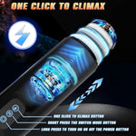 Automatic Male Masturbator - Sex Toys For Men Electric Stroker With 7 Thrusting & Vibrating & 1 Climax Modes, 3D Realistic Silicone Sleeve Pocket Pussy, Sex Machine Adult Toys For Men - Black