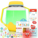 Play Pack Bundle With Sensory Play Jar, Water-Activated Light-Up Cubes, And Fun Fillers - Sensory Toys For Toddlers - Sensory Toy Kit With Light Up Cubes For Bathtub - Easy As Abc