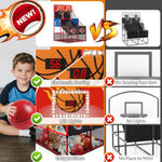 Upgrade Dual Basketball Arcade Game Kids Basketball Hoop With Electronic Scoreboard Led Light 6 Balls Indoor Outdoor Sports Toys Gifts For Boys Girls Ages 3-8 (Red)