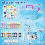Water Elf Toy Kit for Kids, Glow in the Dark Aqua Gel Squishy Maker with 20 Gels & 16 Molds
