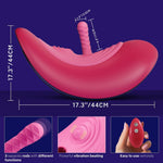 Adjustable Sex Saddle with 3 Attachments, Thrusting & Flapping Vibrator, Remote Control