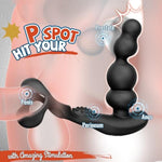 Sex Toys For Men, Anal Vibrator Prostate Massager With Cock Ring, Male Sex Toys With 3 Rotating & 10 Vibrating Modes, Butt Plug Anal Beads For Adult Couples With Remote