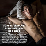 Silicone Penis Ring Set, 3 Stretchy Rings In Graduated Sizes For Enhanced Erections, Longer Lasting Hardness, And Maximum Pleasure, Comfortable And Supportive For Solo Or Partner Fun