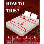 Bed Sex Bondage Kit Restraints - Upgrade Under Mattress Bed Bondage Bdsm Sets With Wrist Ankle Cuffs And Tickler Blindfold Adult Sex Toys Games For Men Women And Couples | Red