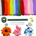 500 Piece Pipe Cleaners Flower Craft Kit, 13 Colors, 12 in x 7mm