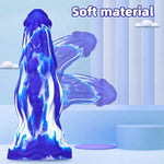 10.8 Inch Realistic Dragon Dildo, Big Knot Soft Liquid Silicone Dildos With Powerful Suction Cups Anal Sex Toys Adult Sex Toy For Women, Blue, 1.0 Count