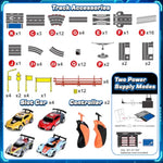 Boy Toys Gifts For 6 7 8-12 Years Old, Slot Car Race Track Sets With 4 Slot Cars, Battery Or Electric Car Track For Boys, Dual Racing Game Lap Counter Circular Overpass Track Gifts For Kids