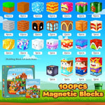 Magnetic Blocks Kids Toys & Games, Magnetic Building Cubes Montessori Construction Sensory Toys For 3-5 5-7 6-8 8-13 Year Old Boys Girls, Toddler For Ages 3+ Birthday Decorations Party Favors Gifts