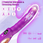 Sex Toys Thrusting Vibrator, G Spot Vibrator Clitoral Vibrators Hollow Handle With Powerful 7 Thrusting & 7 Vibrating Modes, Anal Dildo Toys With Lcd Display, Wand Massager Adult Sex Toys For Female